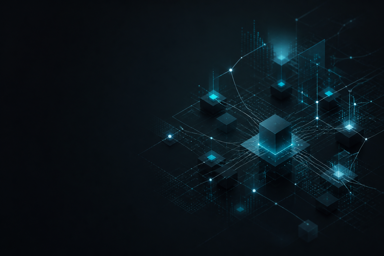 Abstract network of connected nodes